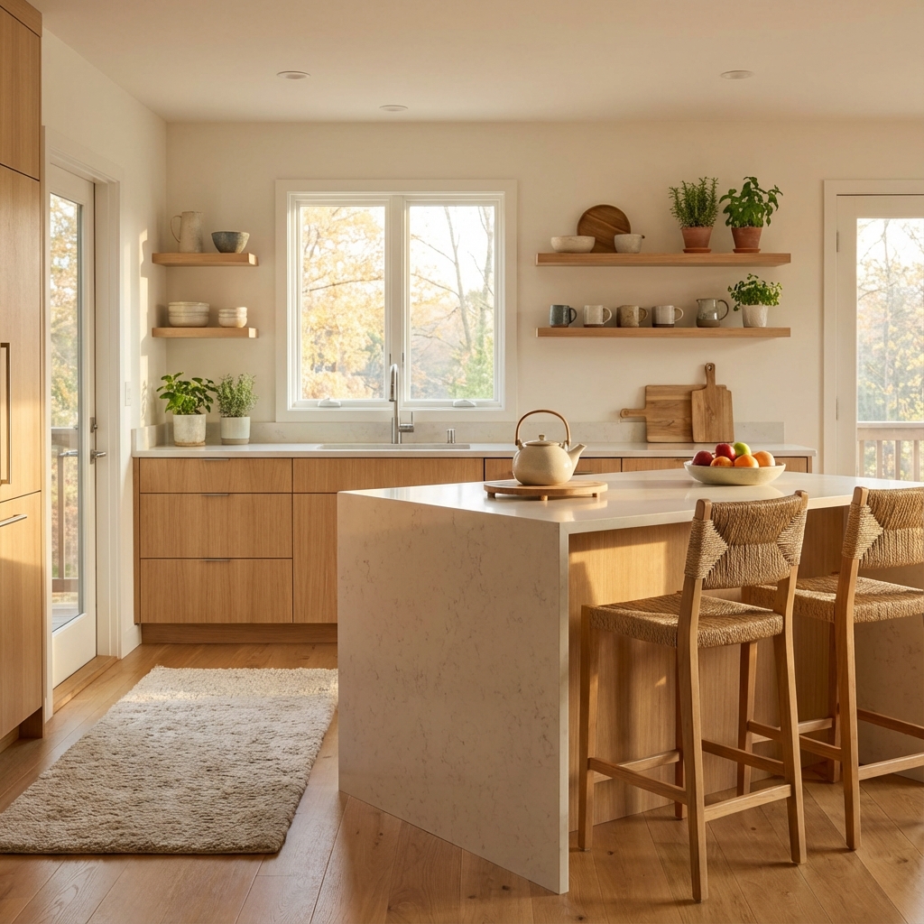 Warm kitchen interior